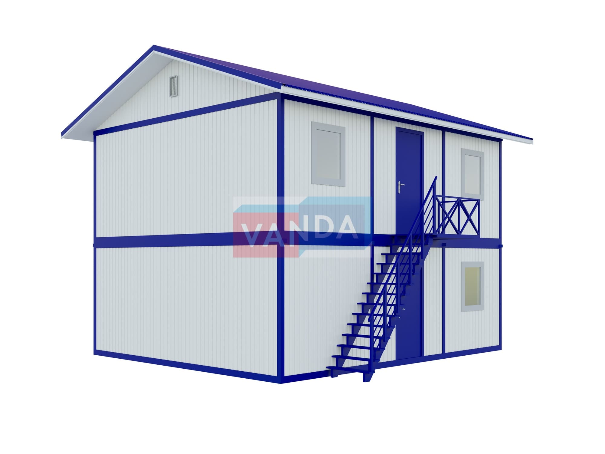 Проект офисного здания 6.0x7,2 Панели ПВХ